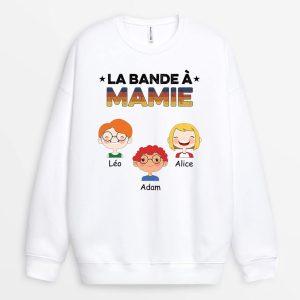 Sweat-shirt La Bande a Mamie Maman Clair Personnalise