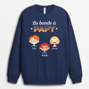 Sweat-shirt La Bande a Papa Papi Sombre Personnalise