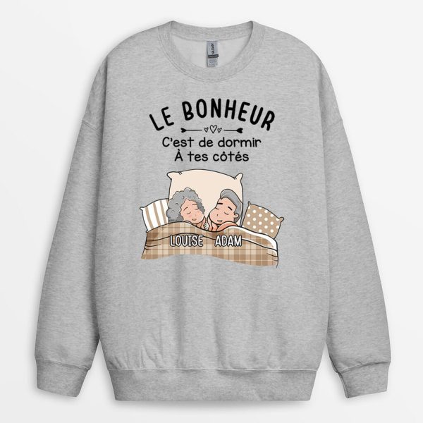 Sweat-shirt Le Bonheur Personnalise