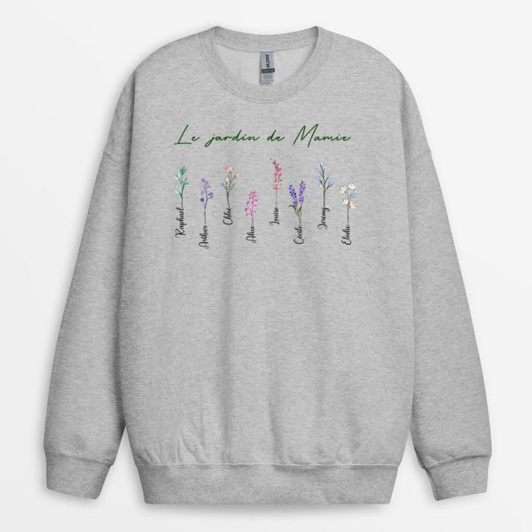 Sweat-shirt Le jardin de Mamie Personnalise