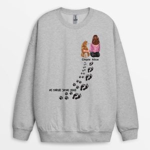 Sweat-shirt Maman Chien Ne Marche Jamais Seule Personnalise Sweat-shirt Maman Chien Ne Marche Jamais Seule Personnalise