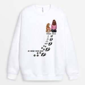Sweat-shirt Maman Chien Ne Marche Jamais Seule Personnalise