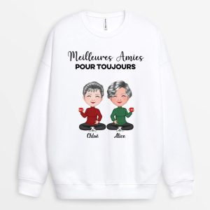 Sweat-shirt Meilleures Amies Pour Toujours Personnalise Sweat-shirt Meilleures Amies Pour Toujours Personnalise
