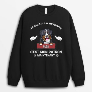 Sweat-shirt Mon Chien C’est Mon Patron Personnalise Sweat-shirt Mon Chien C’est Mon Patron Personnalise