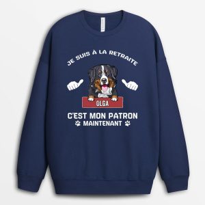 Sweat-shirt Mon Chien C’est Mon Patron Personnalise