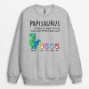 Sweat-shirt Papisaurus Papasaurus Cool de Petits Dinosaures Personnalise