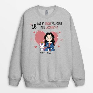 Sweatshirt 30 Ans Et Crois Toujours Aux Licornes Personnalise