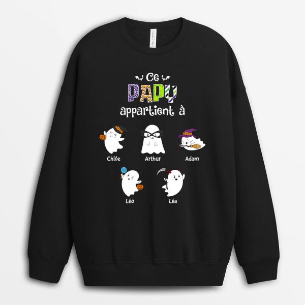 Sweatshirt Ce Papy Effrayant Appartient A Personnalise