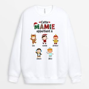 Sweatshirt Cette Mamie Appartient A Version Noel Personnalise Sweatshirt Cette Mamie Appartient A Version Noel Personnalise