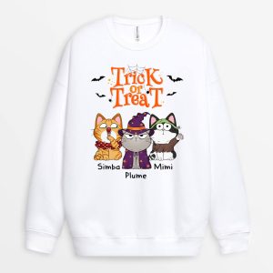 Sweatshirt Des Bonbons Ou Un Sort Personnalise Sweatshirt Des Bonbons Ou Un Sort Personnalise