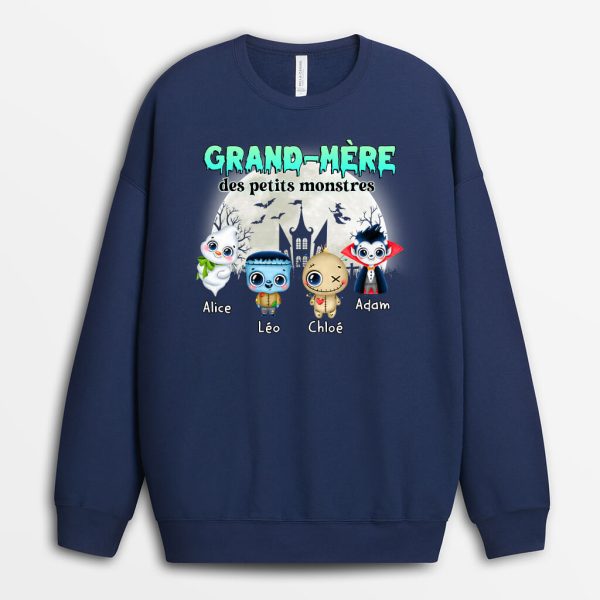 Sweatshirt Grand-Mere Des Petits Monstres Personnalise