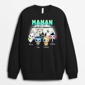 Sweatshirt Grand-Mere Des Petits Monstres Personnalise