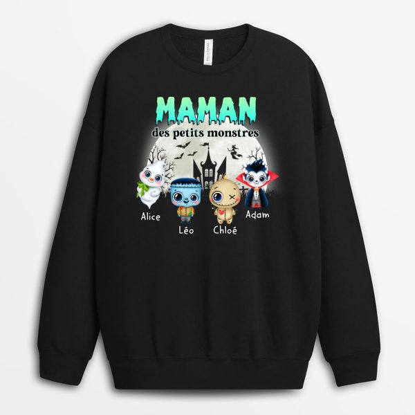 Sweatshirt Grand-Mere Des Petits Monstres Personnalise