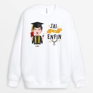 Sweatshirt J’ai Fini, Enfin Personnalise