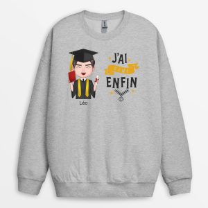 Sweatshirt J’ai Fini, Enfin Personnalise