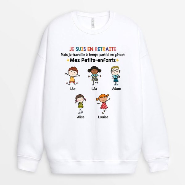 Sweatshirt Je Suis En Retraite Personnalise