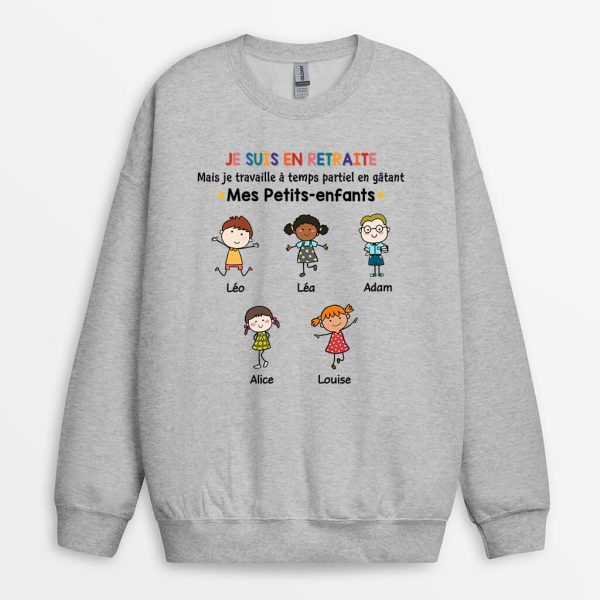 Sweatshirt Je Suis En Retraite Personnalise