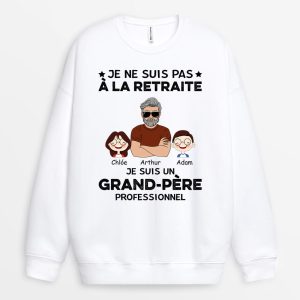 Sweatshirt Je Suis Un Grand-Pere Professionnel Personnalise