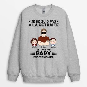 Sweatshirt Je Suis Un Grand-Pere Professionnel Personnalise