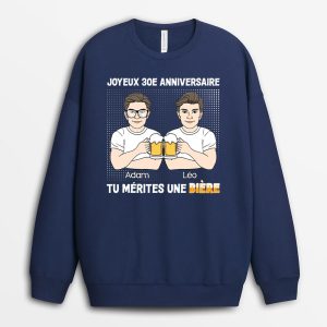 Sweatshirt Joyeux 30e Anniversaire Tu Merites Une Biere Personnalise Sweatshirt Joyeux 30e Anniversaire Tu Merites Une Biere Personnalise