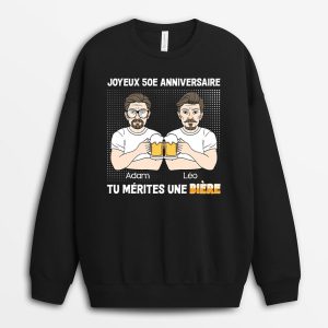 Sweatshirt Joyeux 30e Anniversaire Tu Merites Une Biere Personnalise