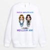 Sweatshirt Joyeux Anniversaire A Meilleure Amie Personnalise