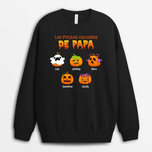 Sweatshirt La Petite Citrouille De Papa Personnalise