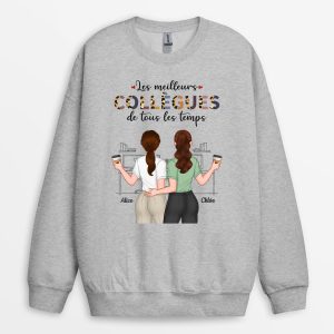 Sweatshirt Les Meilleurs Collegues De Tous Les Temps Personnalise