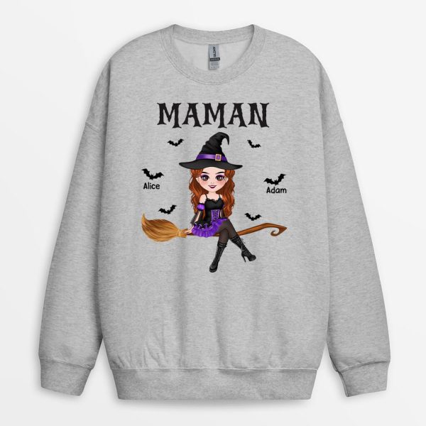 Sweatshirt Maman Halloween Personnalise