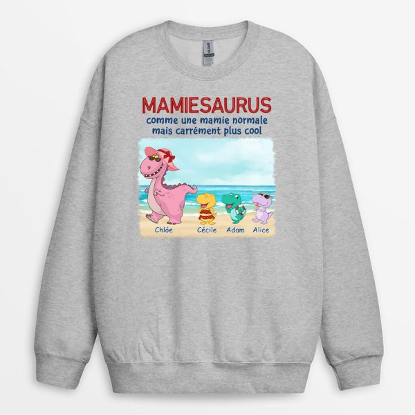 Sweatshirt Mamansaurus Mamiesaurus La Plage Personnalise