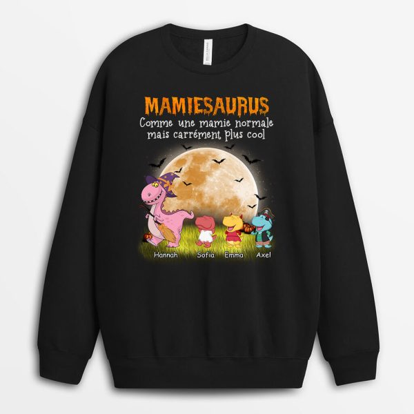 Sweatshirt Mamiesaurus Halloween Personnalise