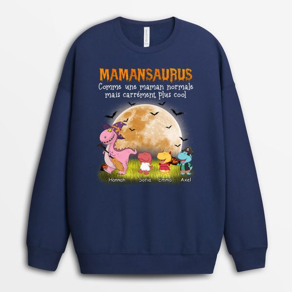 Sweatshirt Mamiesaurus Halloween Personnalise