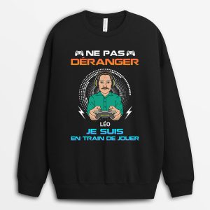 Sweatshirt Ne Pas Deranger Je Suis En Train De Jouer Personnalise