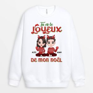 Sweatshirt Tu es le Joyeux de mon Noel Personnalise