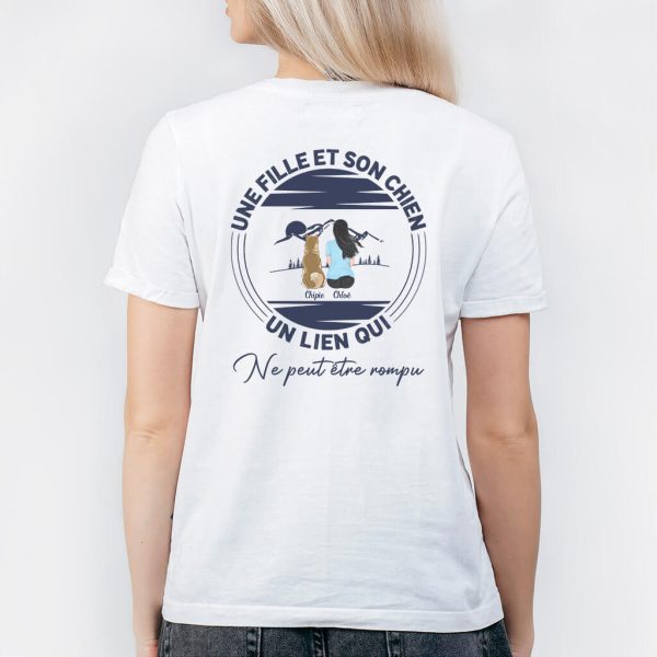 Sweatshirt Une Fille Et Son Chien Un Lien Qui Ne Peut Etre Rompu Montagnes Personnalise