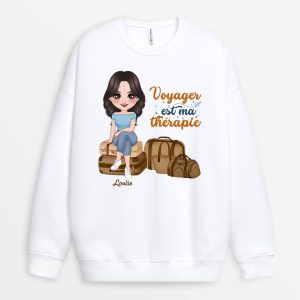 Sweatshirt Voyager Est Ma Therapie Personnalise Sweatshirt Voyager Est Ma Therapie Personnalise