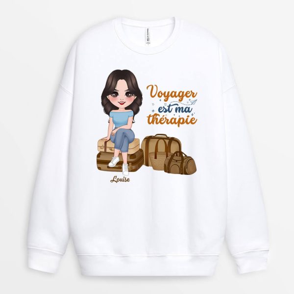 Sweatshirt Voyager Est Ma Therapie Personnalise