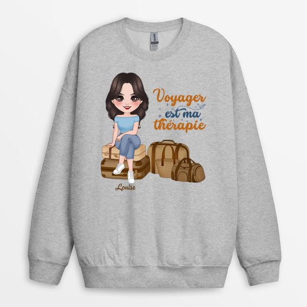 Sweatshirt Voyager Est Ma Therapie Personnalise