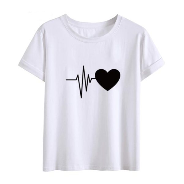 T Shirt Mere Fille Heartbeat