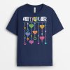 T-shirt Amour Fil de Coeur Colore Personnalise