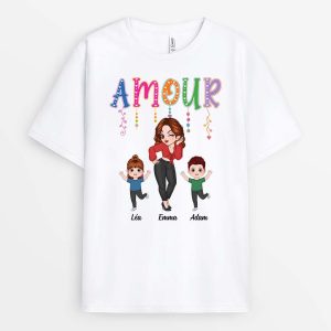 T-shirt Amour Version Mignonne Personnalise T-shirt Amour Version Mignonne Personnalise