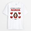 T-shirt Bonheur D’Etre Maman Mamie Coeur Personnalise