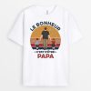 T-shirt Bonheur d’Etre Papa Papi Marche Personnalise