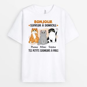 T-shirt Bonjour Serveur Serveuse a Domicile Personnalise
