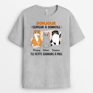 T-shirt Bonjour Serveur Serveuse a Domicile Personnalise