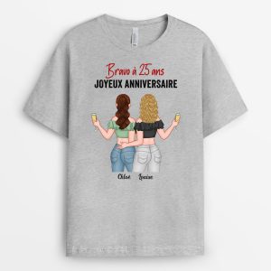 T shirt Bravo Joyeux Anniversaire Personnalise 1