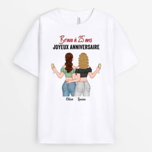 T shirt Bravo Joyeux Anniversaire Personnalise 2