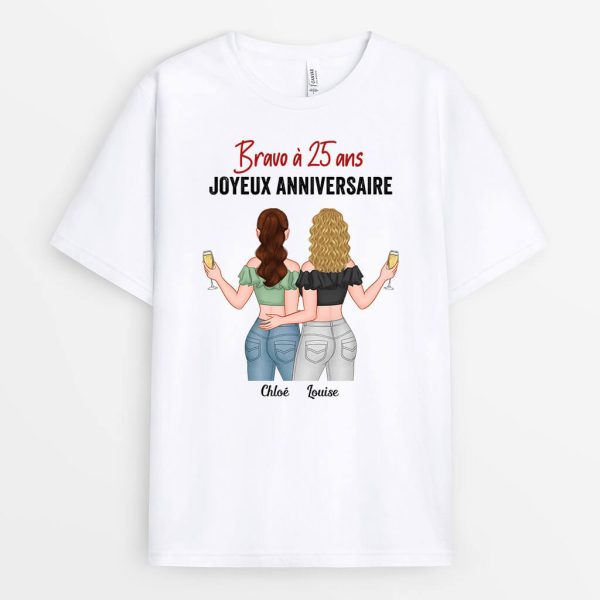 T-shirt Bravo Joyeux Anniversaire Personnalise