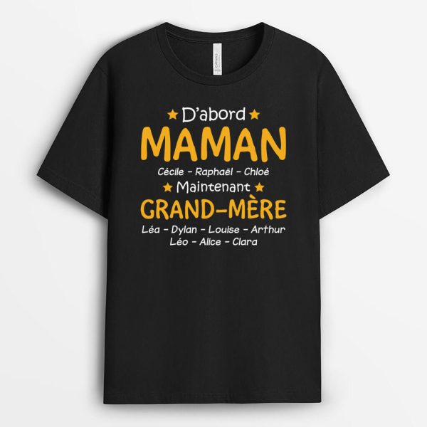 T-shirt Cadeau Pour MamanMamie Personnalise
