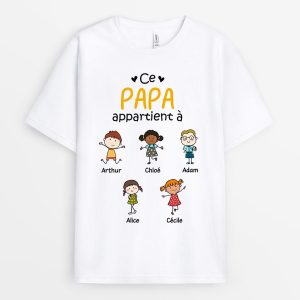 T-shirt Ce Grand-PereCe Papa Appartient A Personnalise
